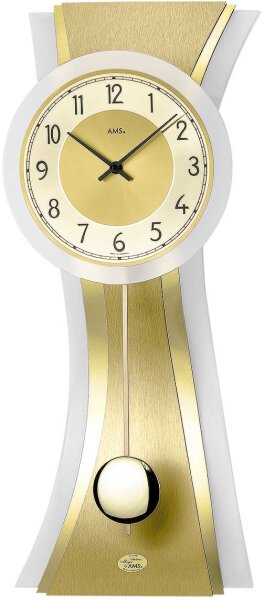 Hermle pendulum clock Glas Messing, Design - AMS 7267