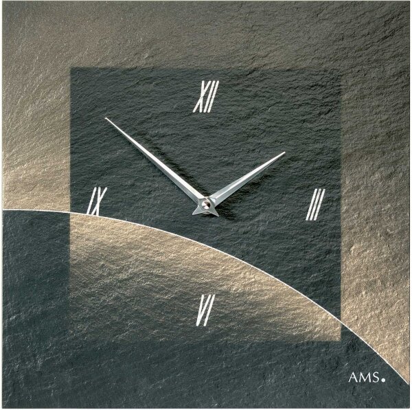 Wanduhr klassisch 30 cm x 30 cm x 4 cm - AMS 9519