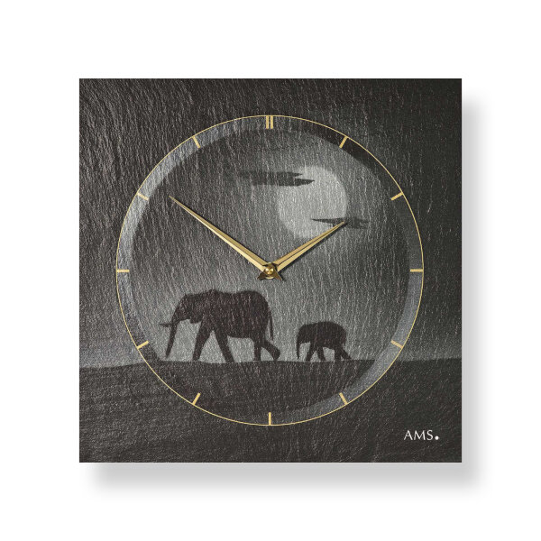 Wanduhr klassisch 30 cm x 30 cm x 4 cm - AMS 9524