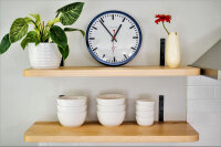 Hermle wall clock in station style radio-controlled clock made of stainless steel - Hermle 30471-Q70870