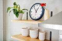 Hermle wall clock in station style radio-controlled clock made of stainless steel - Hermle 30471-Q70870