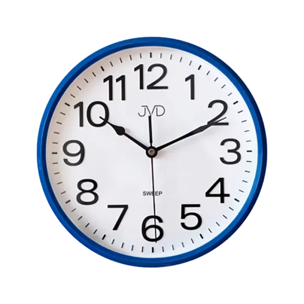 JVD Wanduhr HP683.3 mit blauem Geh&auml;use
