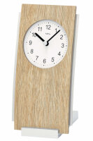AMS Tischuhr 1151 aus Holz und Metall, mit wei&szlig;em...
